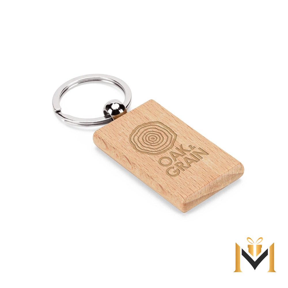Llavero Rectangular de Madera de Haya